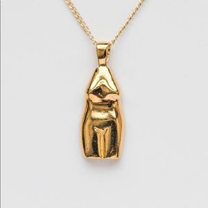 Wolf Circus Woman Vase Necklace